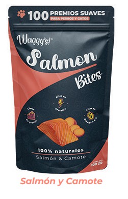 Premios bites de Salmón y Camote 100 premios
