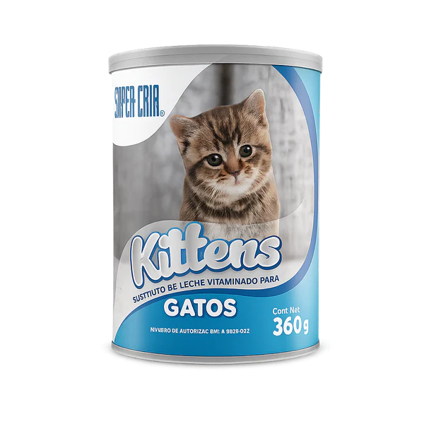 SUSTITUTO DE LECHE SUPER-CRIA KITTENS 360 GR LECHE PARA GATITOS.