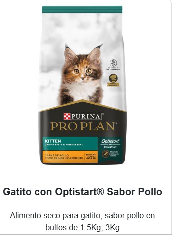 Purina Pro Plan Gatito kitten Pollo 