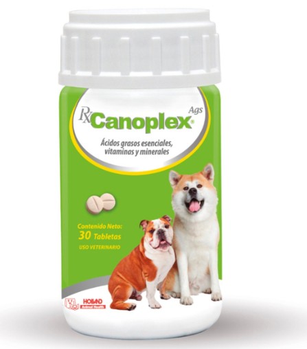 Rx Canoplex Ags Suplemento de Ácidos Grasos Esenciales y Vitaminas para Perro, 30 Tabletas