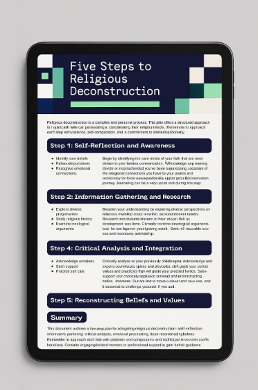 'Five Steps to Religious Deconstruction' Guide