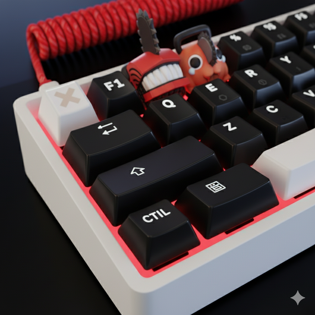 Chainsaw Fiend Duo - Artisan Keycaps - Cherry MX Mechanical Keyboard