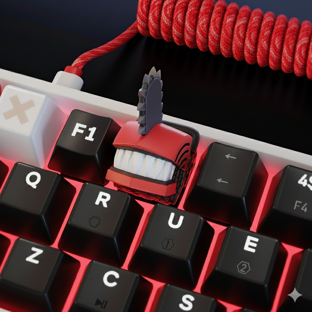 Chainsaw Fiend Duo - Artisan Keycaps - Cherry MX Mechanical Keyboard