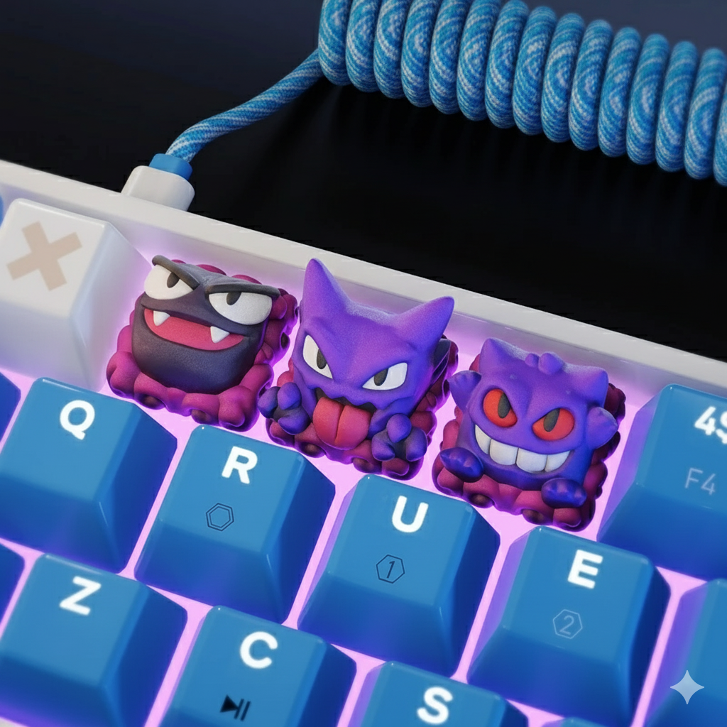 Nocturnal Specters - Artisan Keycaps - Cherry MX Mechanical Keyboard