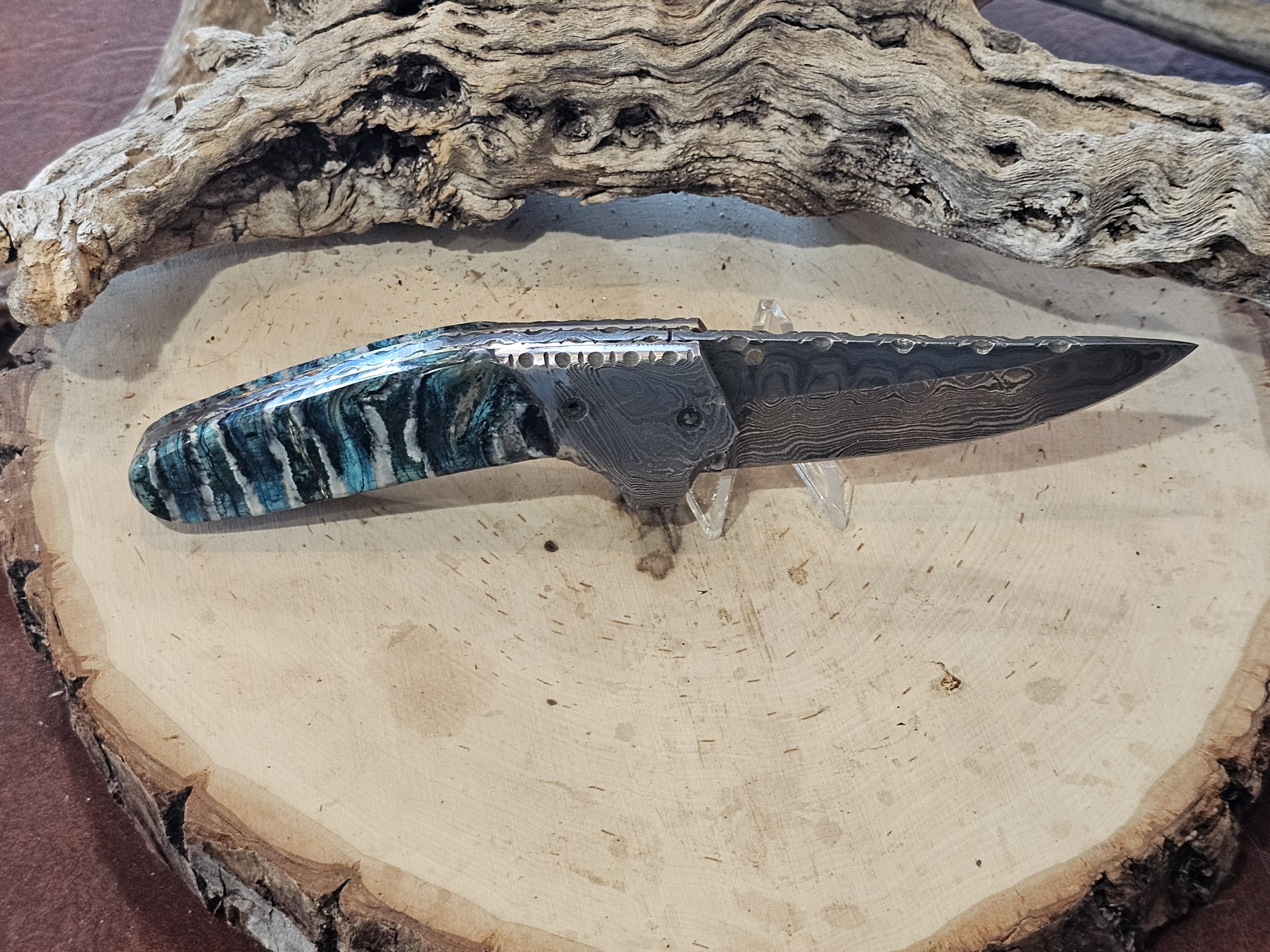 Woolly Mammoth Tooth Folding Knife