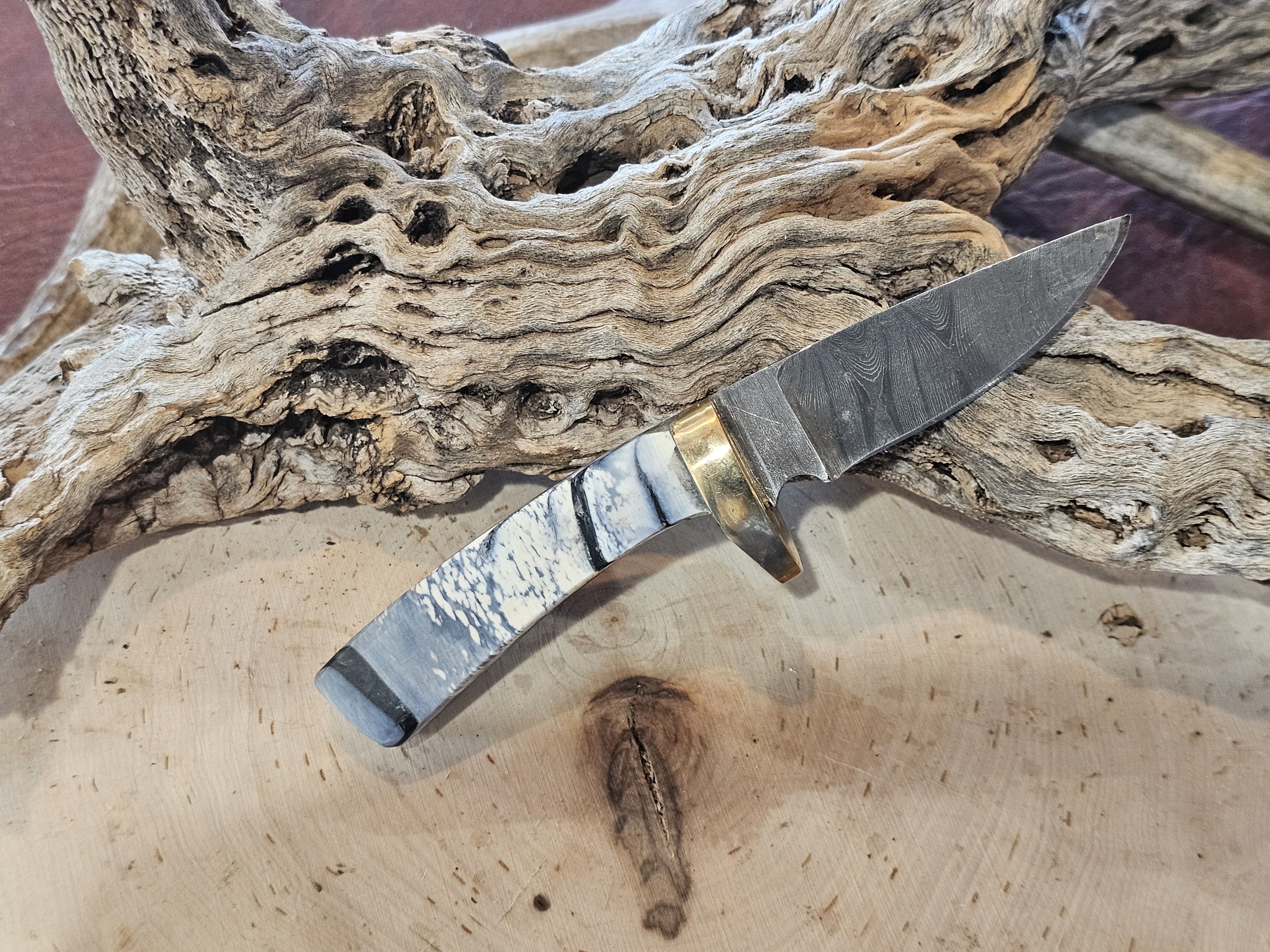 Woolly Mammoth Tusk Damascus Knife
