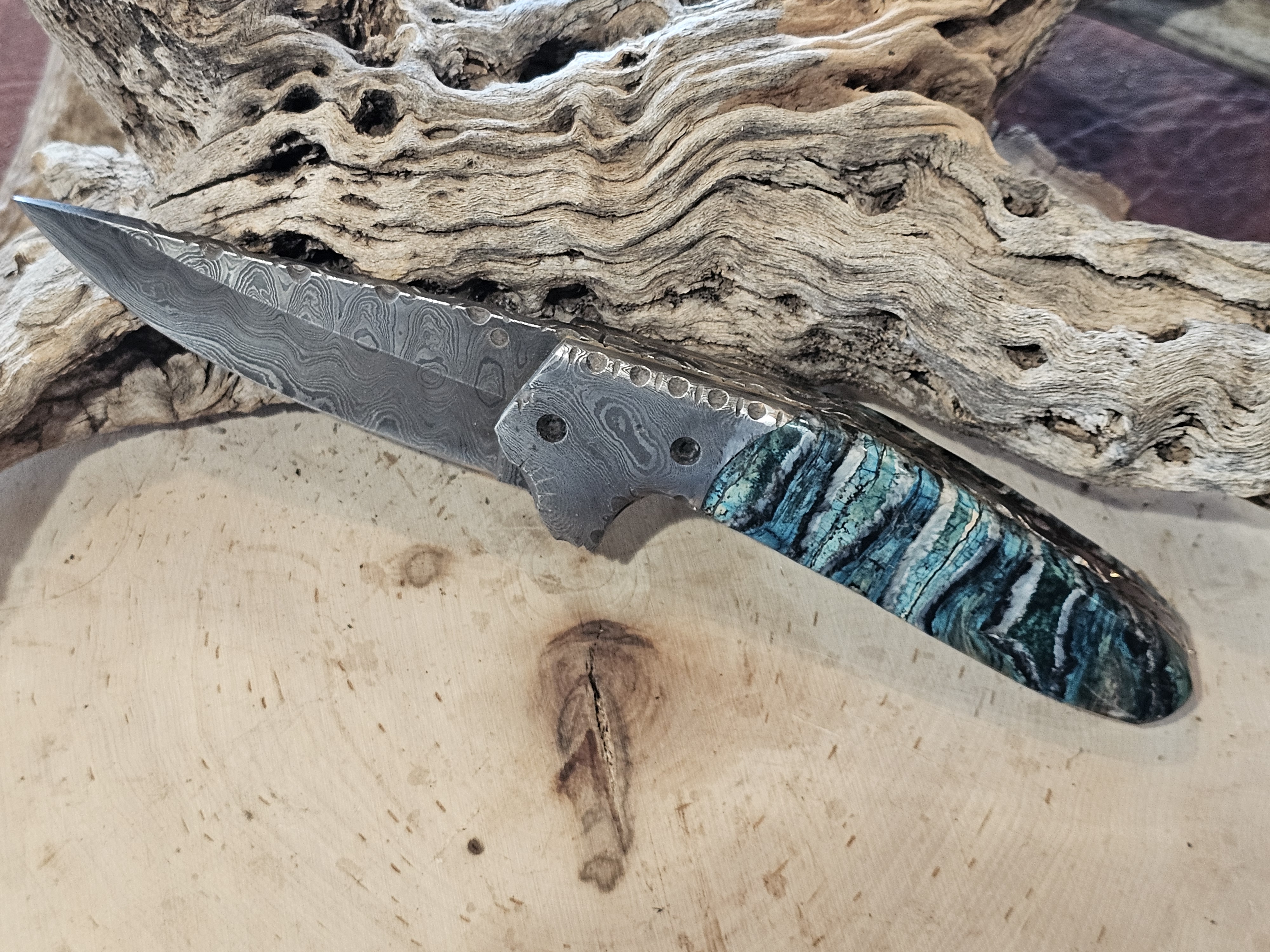Woolly Mammoth Tooth Folding Knife