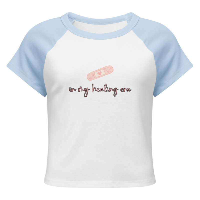 "in my healing era" Women’s micro rib baby tee