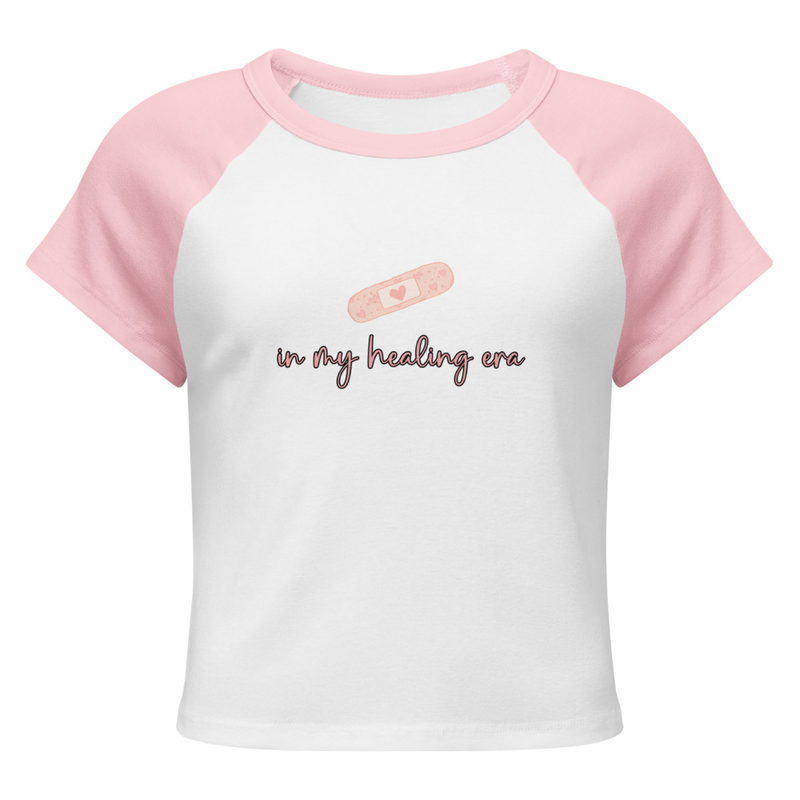 "in my healing era" Women’s micro rib baby tee