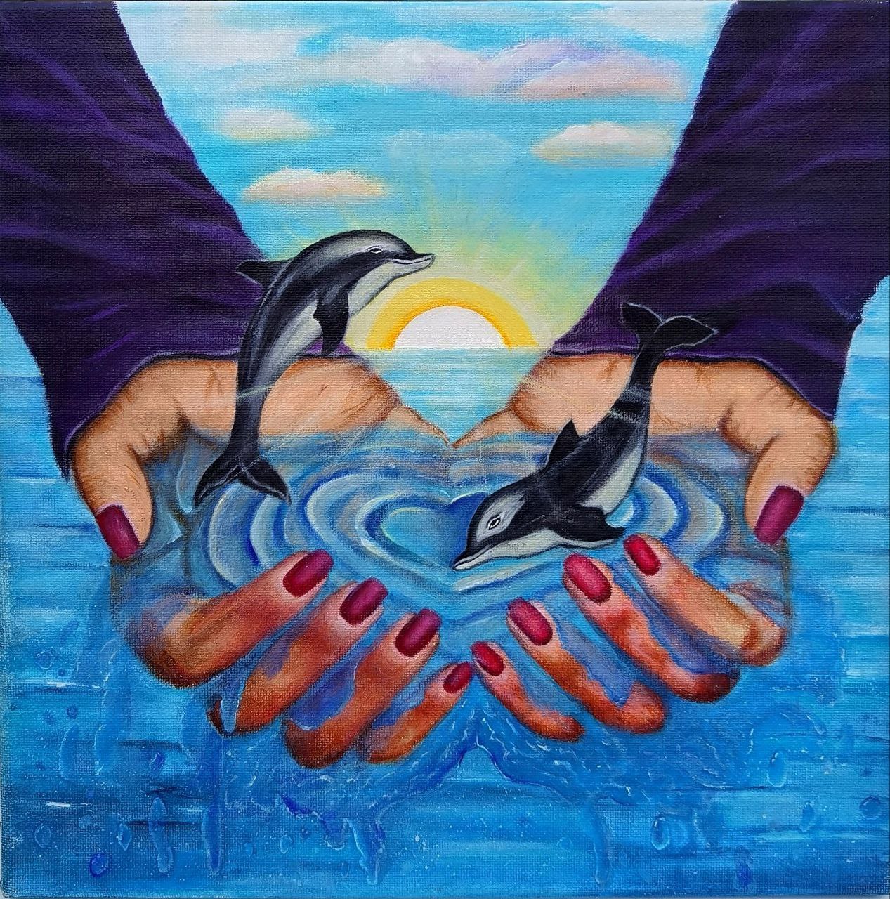 Dolphin Heart Artwork