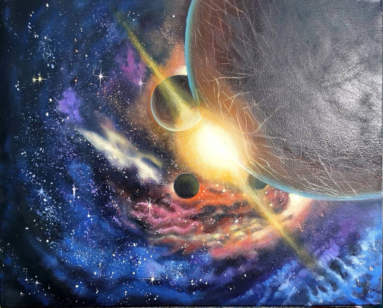 Galaxy Space Art Painting