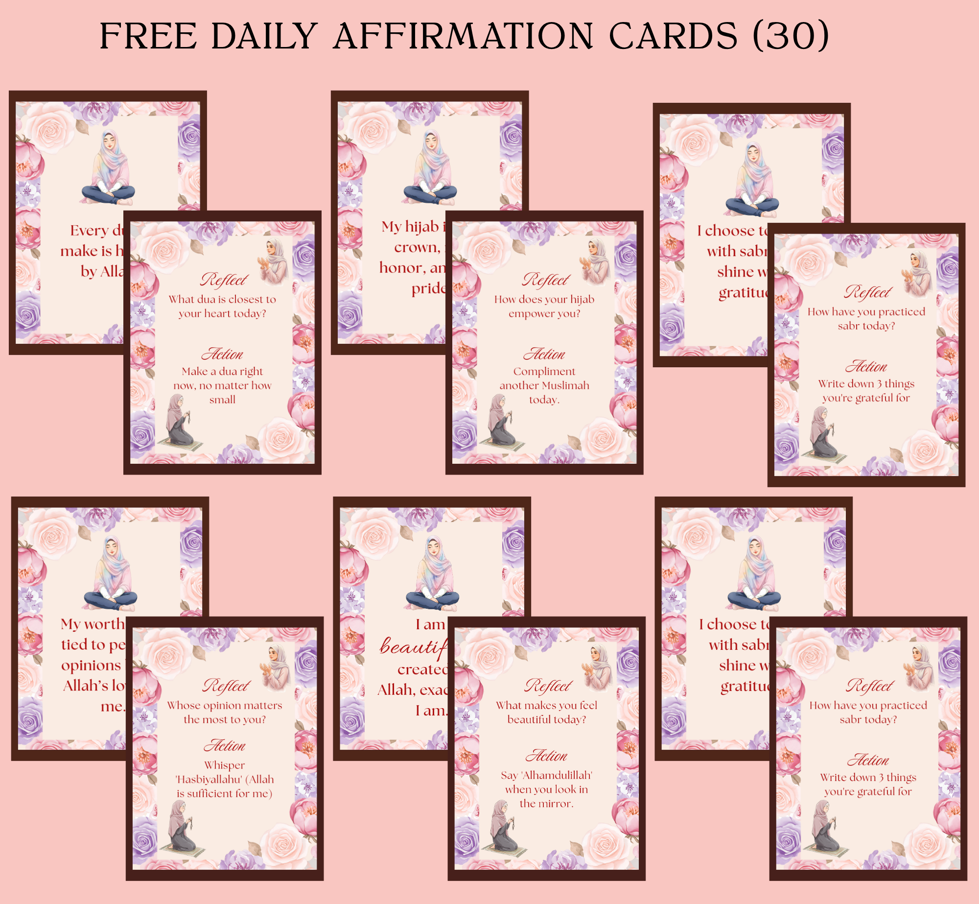  30 Daily Affirmation Cards For Muslim Women