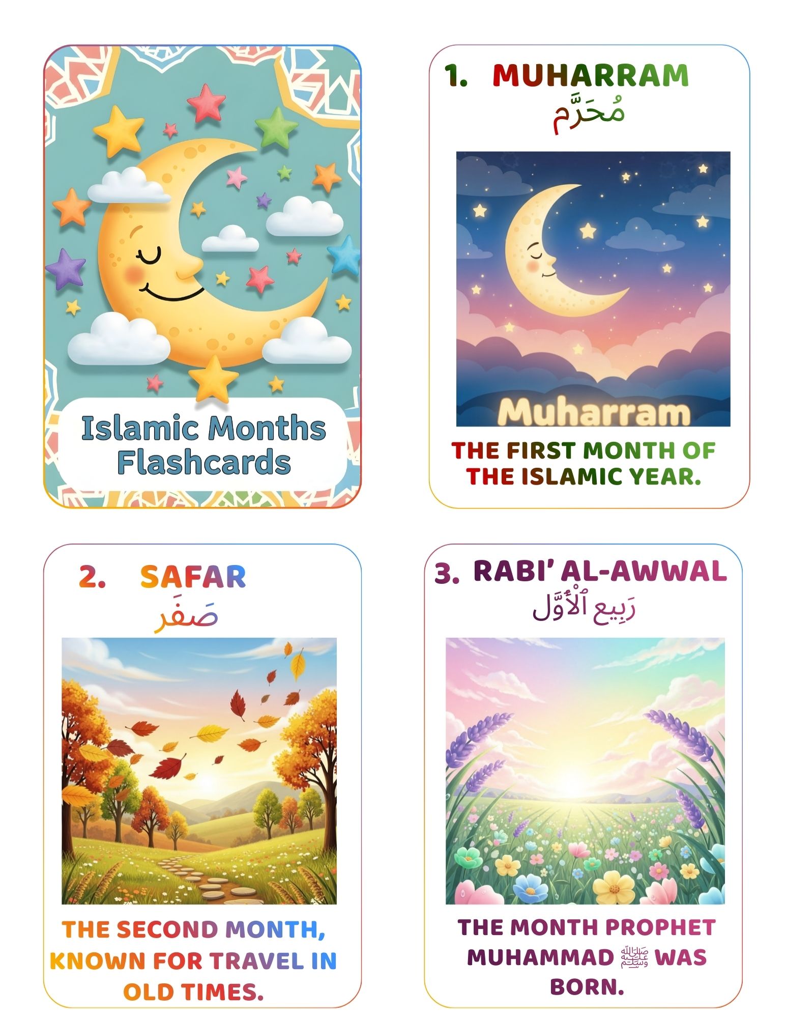Hijri Months Flashcards