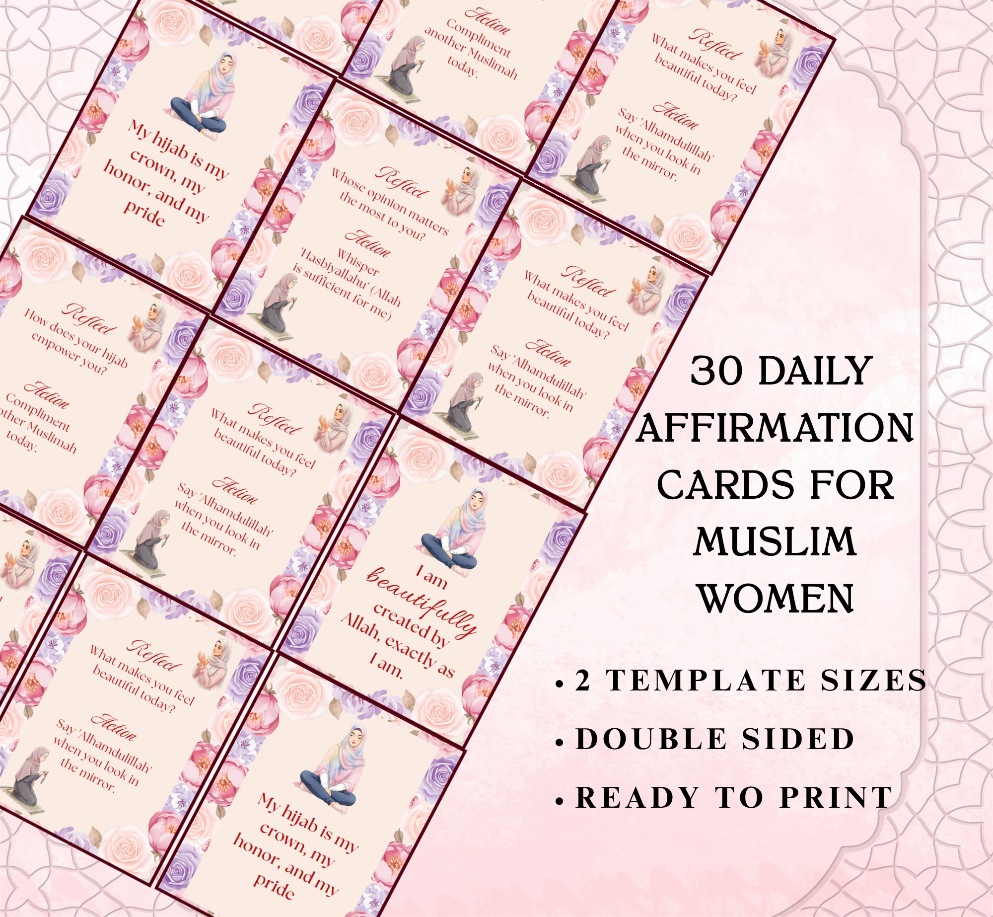  30 Daily Affirmation Cards For Muslim Women