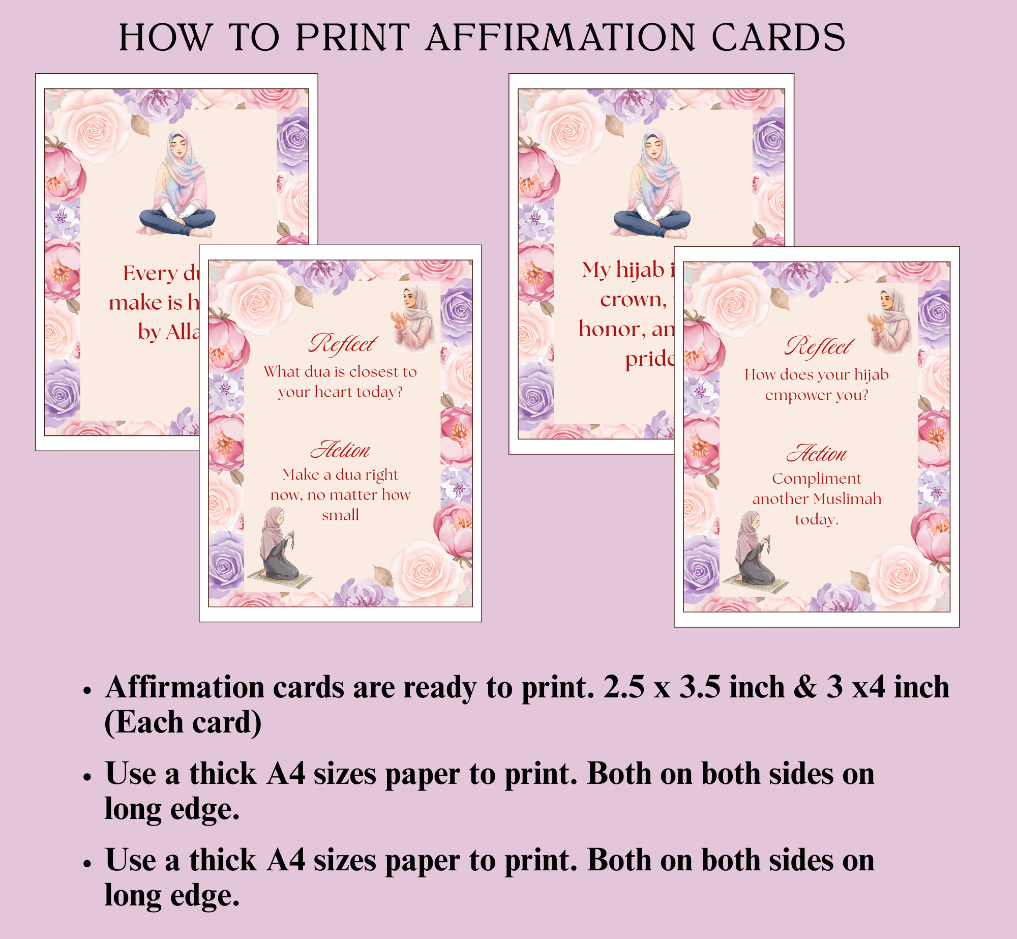  30 Daily Affirmation Cards For Muslim Women