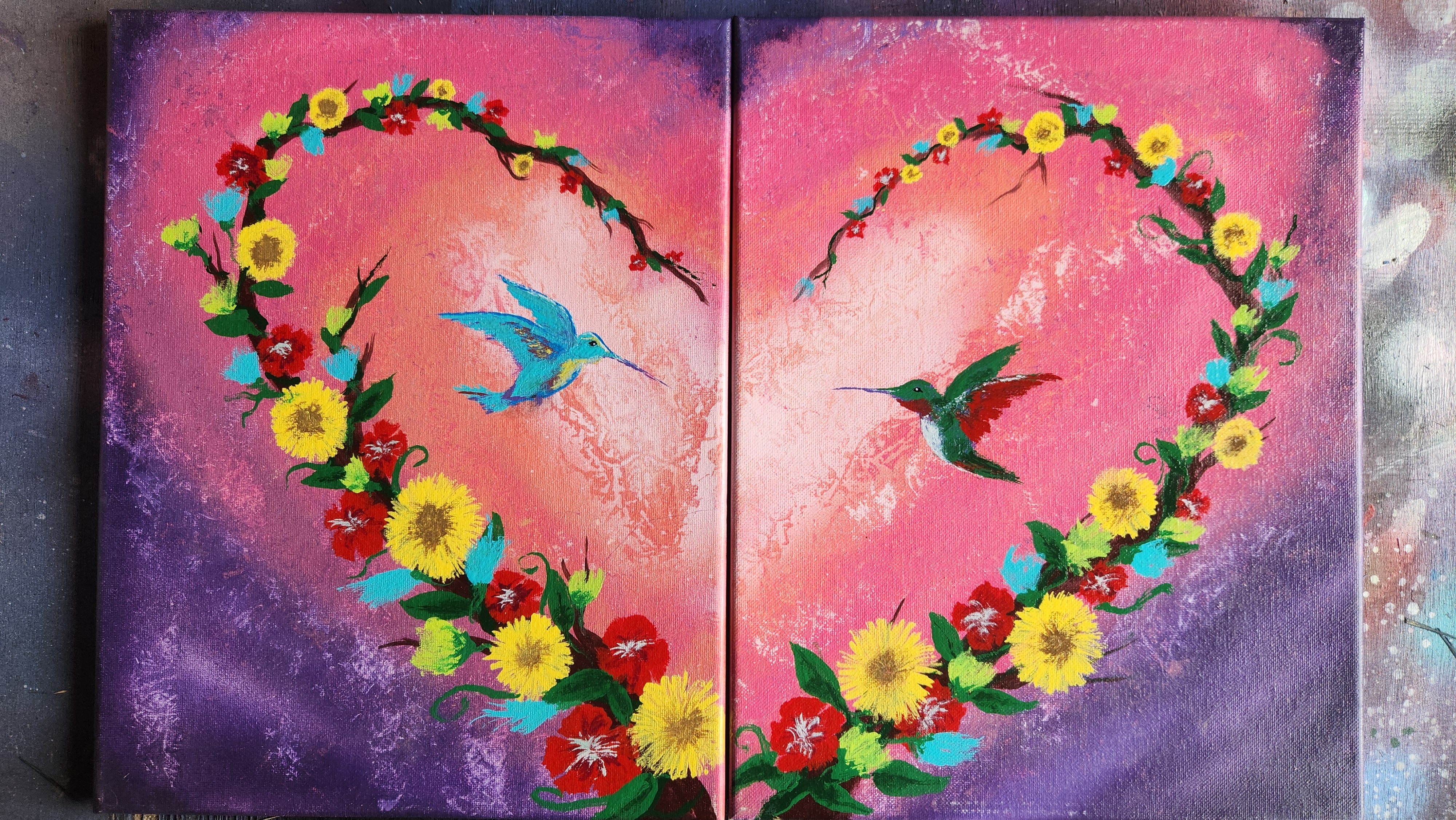 Hummingbirds in Love