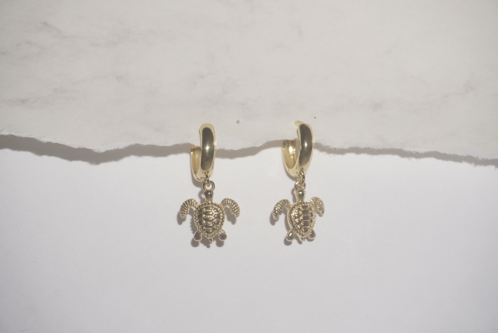 Aretes Dorados de Tortuga