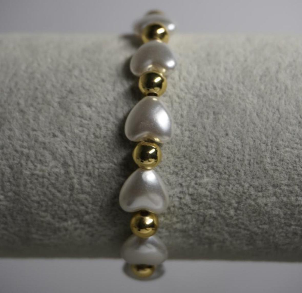 Pulsera corazón blanco