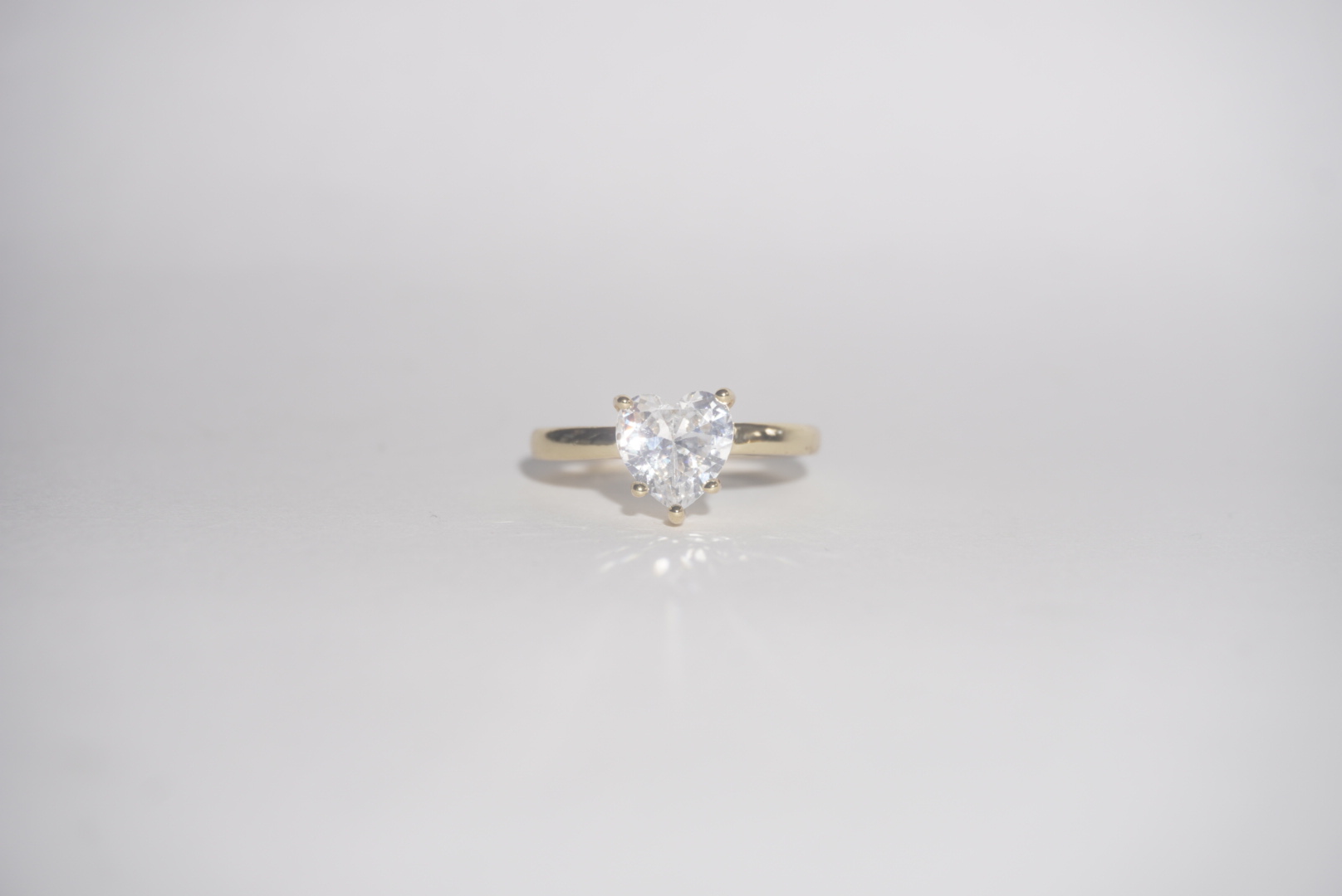 Anillo ajustable corazón brillante 