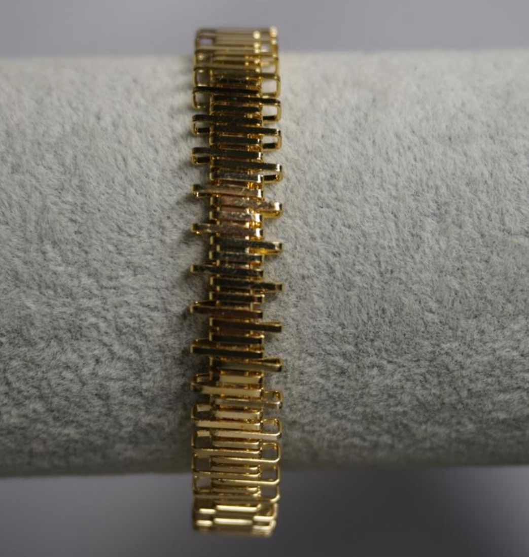 Pulsera palitos dorados