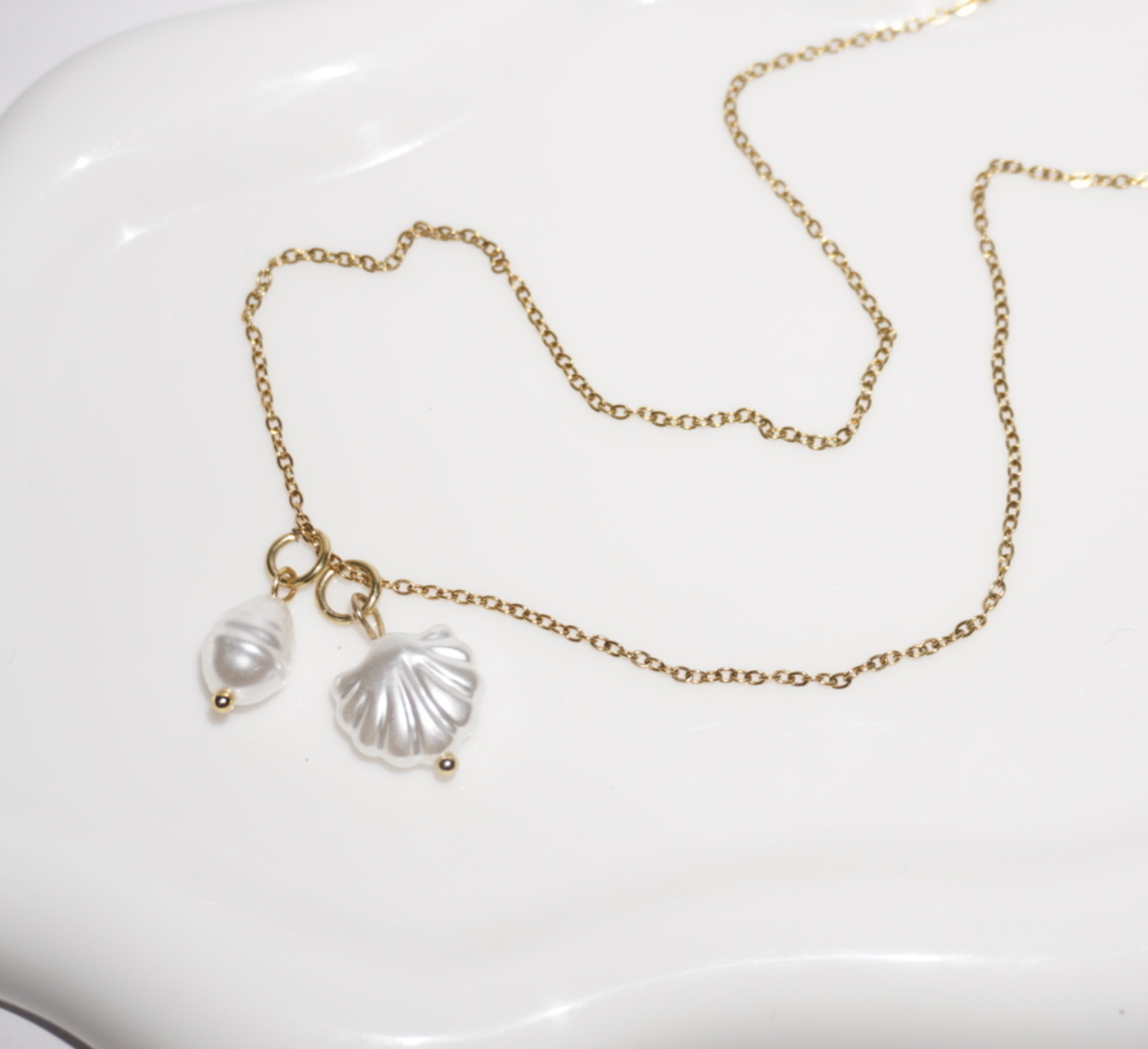 Collar concha y perla