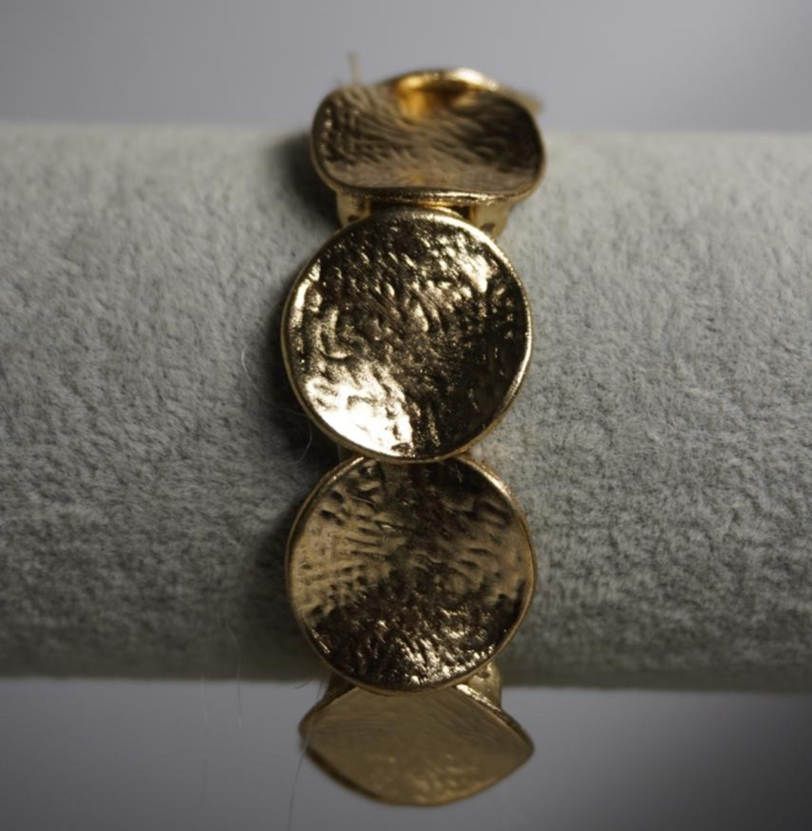 Pulsera Círculos Plana Dorada