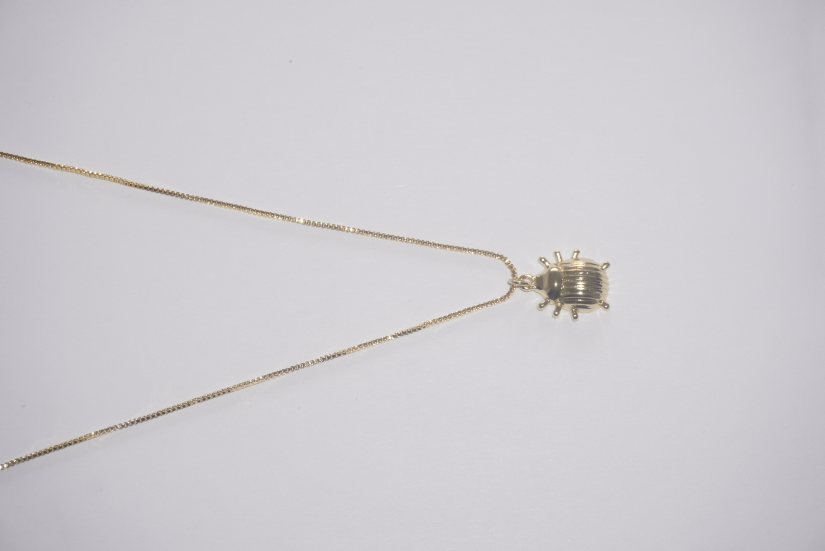 Collar dorado de escarabajo 