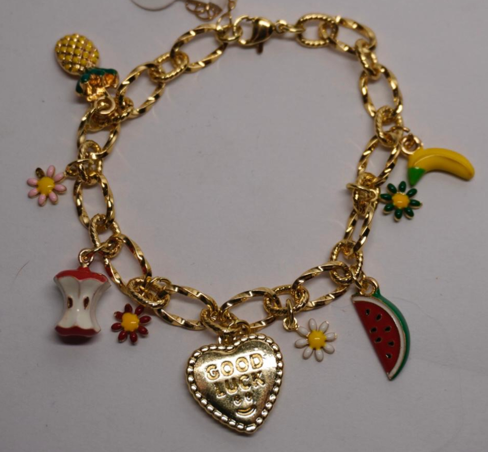 pulsera dijes manzana