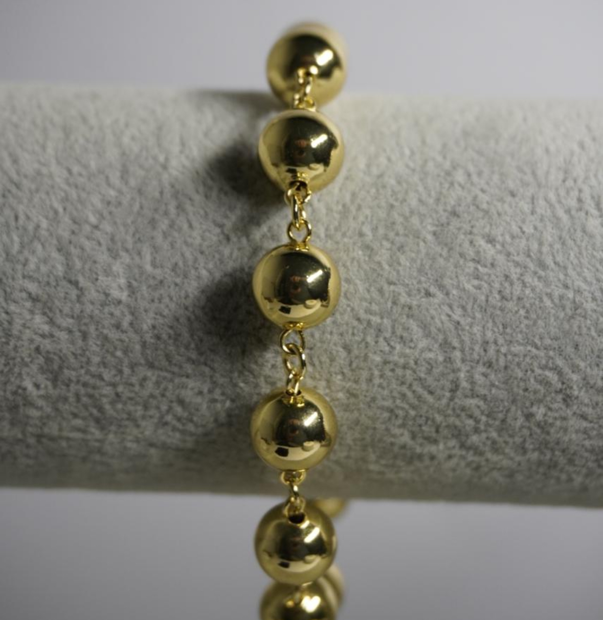 Pulsera bolas grandes dorado