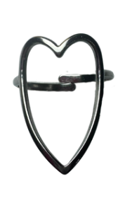Anillo Corazón Plateado