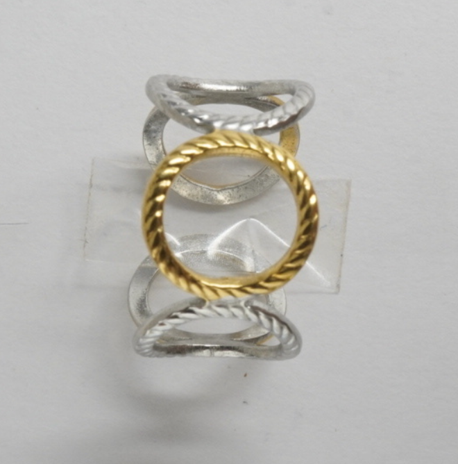 Anillo bicolor en acero inoxidable