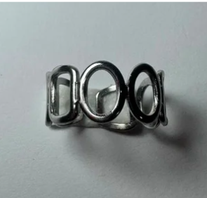 Anillo Marcos OU Plateado