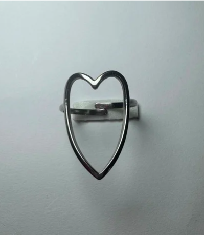Anillo Corazón Plateado