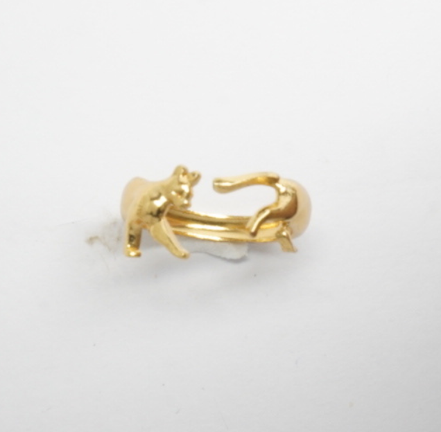 Anillo Gato Abierto en Dorado