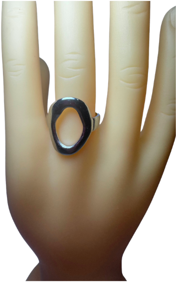 Anillo O Gruesa Plateado