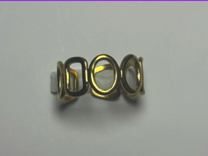 Anillo Marcos OU Dorado