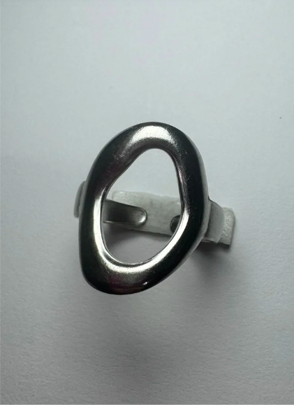 Anillo O Gruesa Plateado