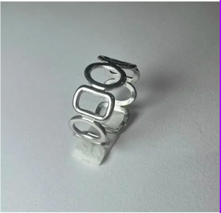 Anillo Marcos OU Plateado