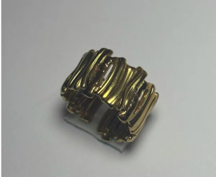 Anillo Palitos Juntos Dorado