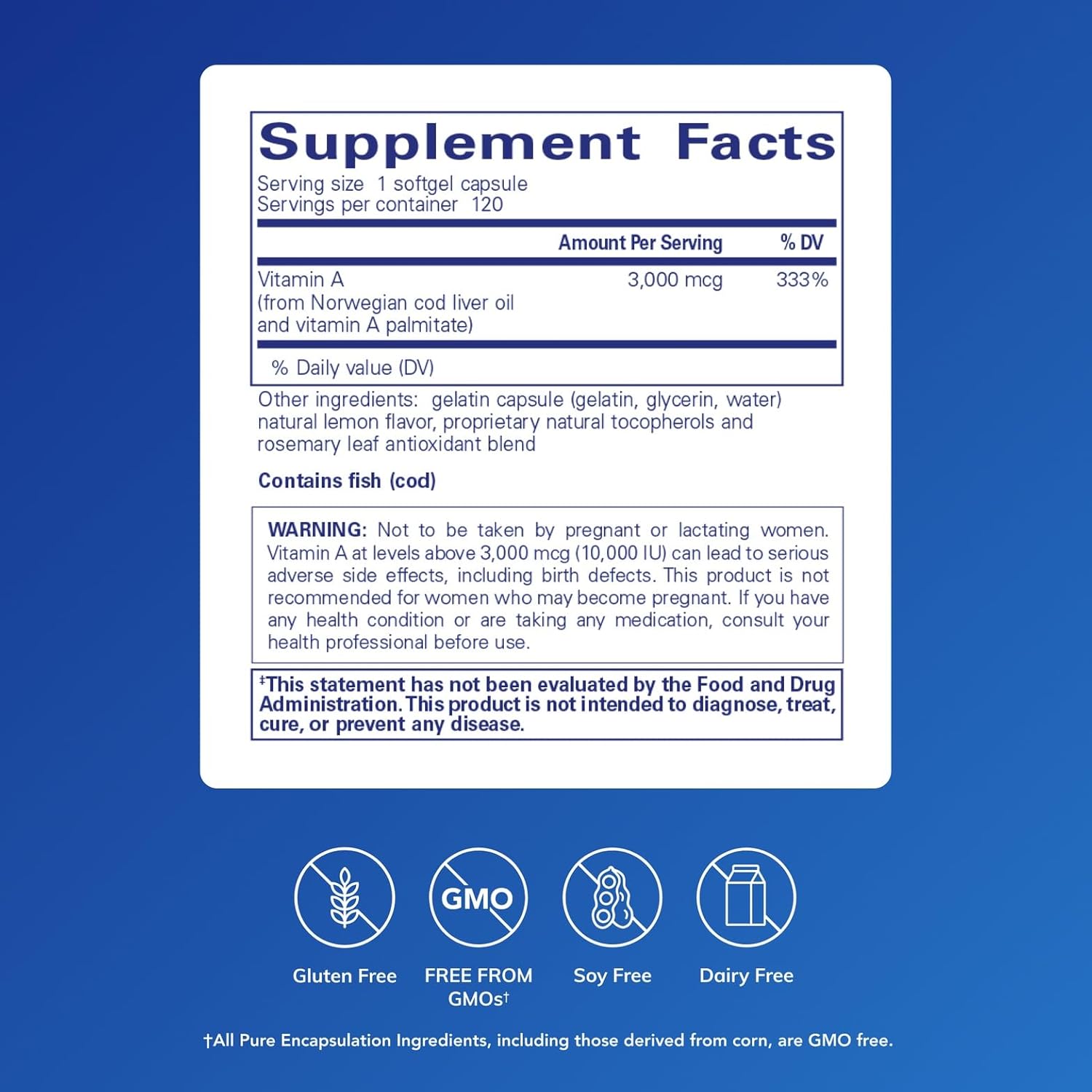 Pure Encapsulations Vitamin A - 3,000 mcg