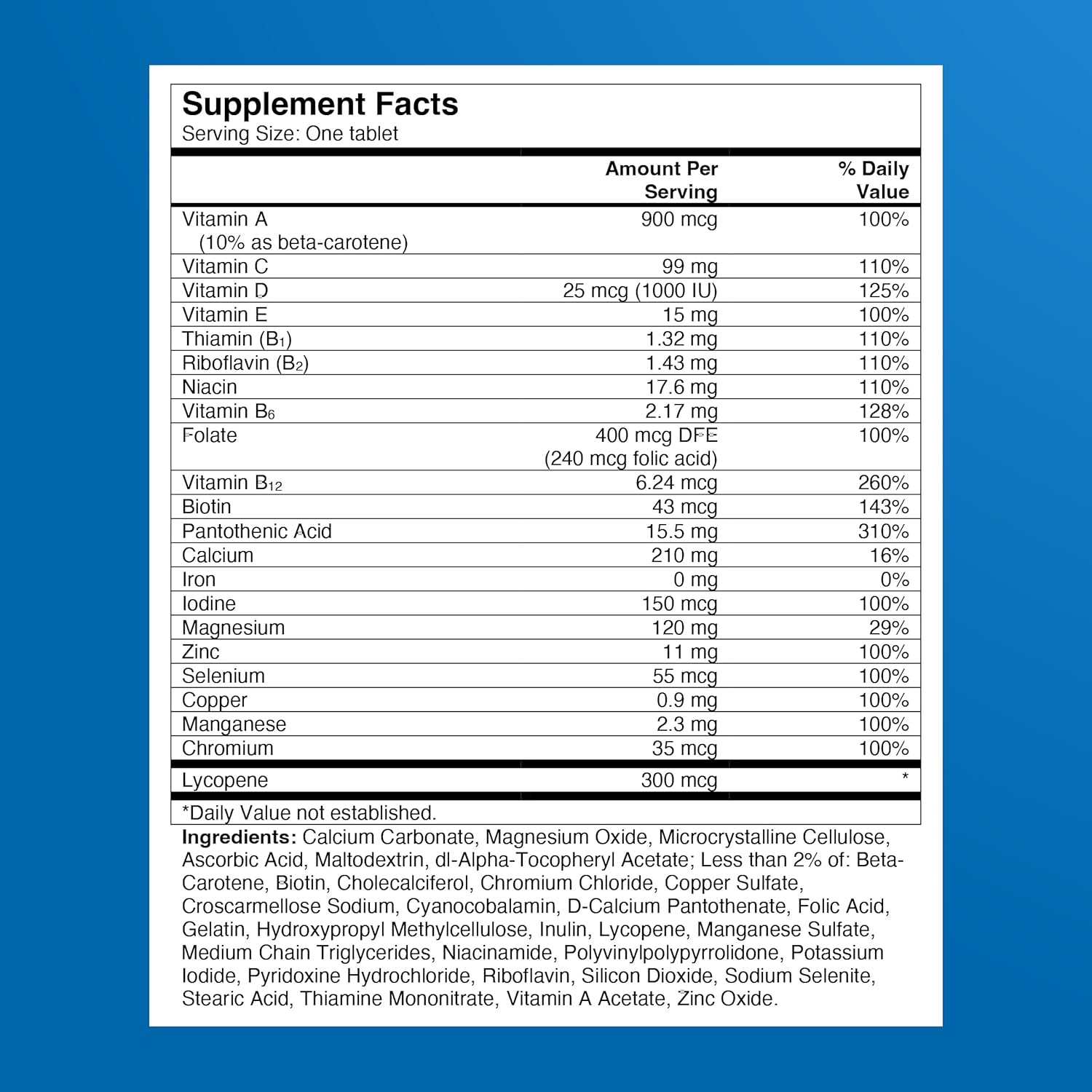 One A Day Multivitamin for Men - Daily Mens Multivitamins
