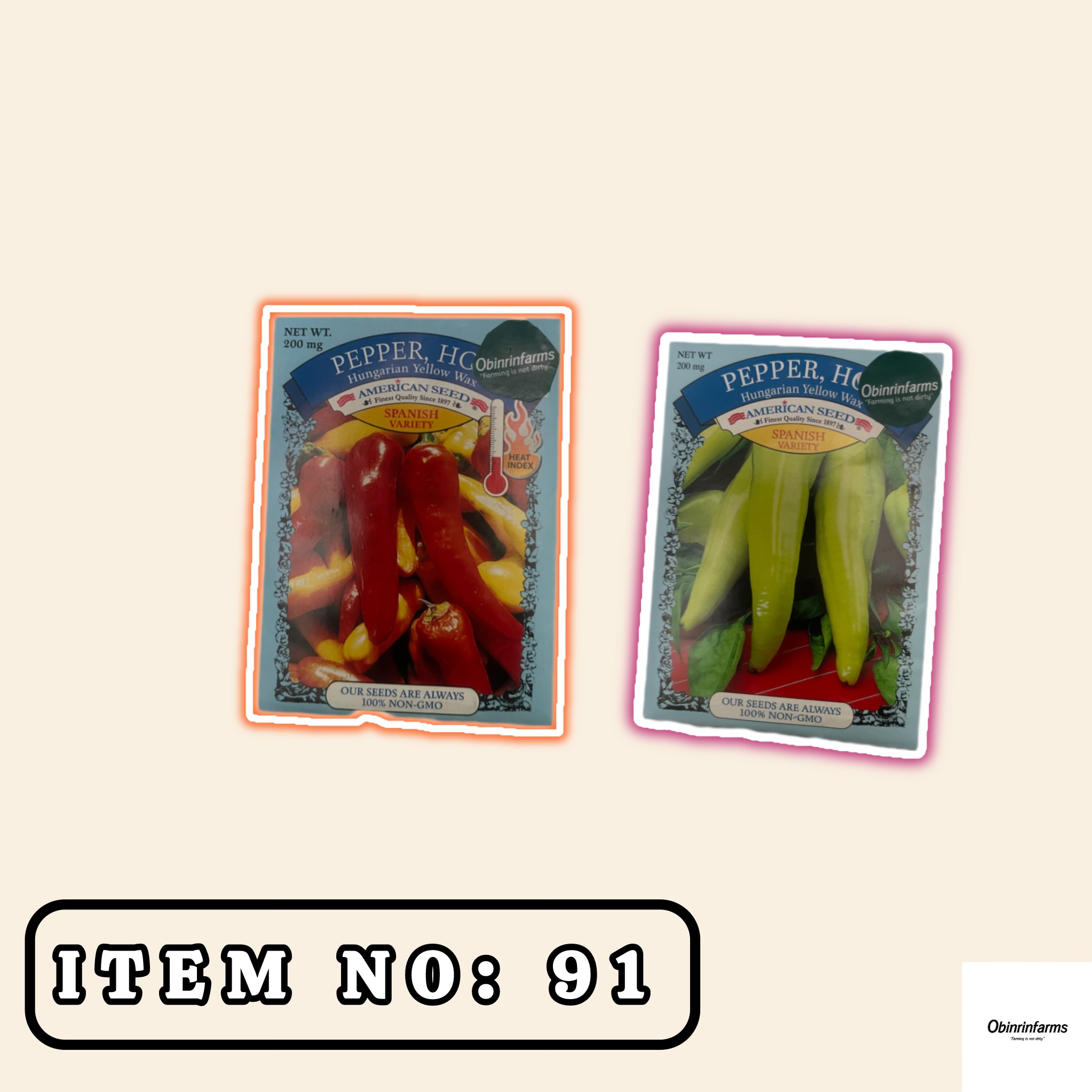 Pepper Seeds Packets