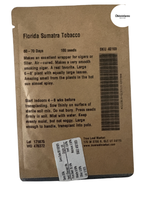 Florida Sumatra Tobacco Seeds