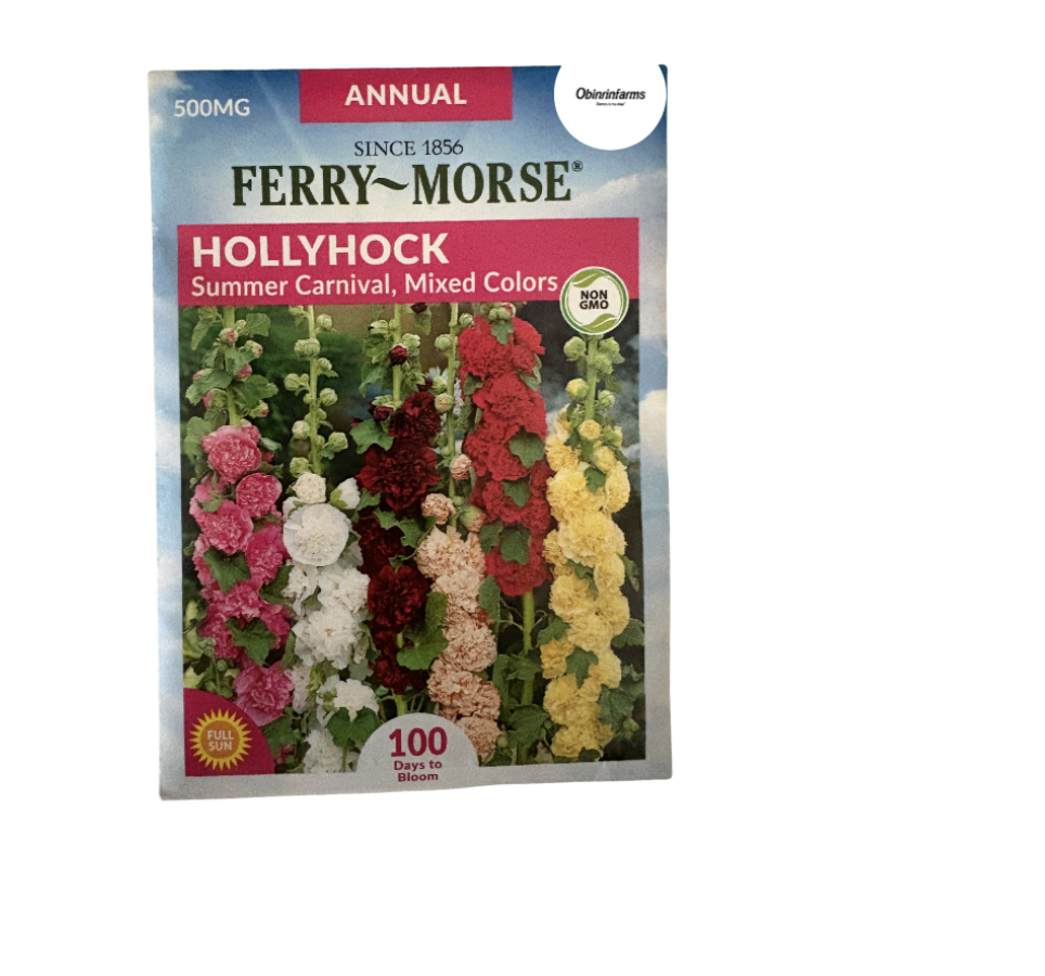 Hollyhock Summer Carnival Mixed Colors Seeds