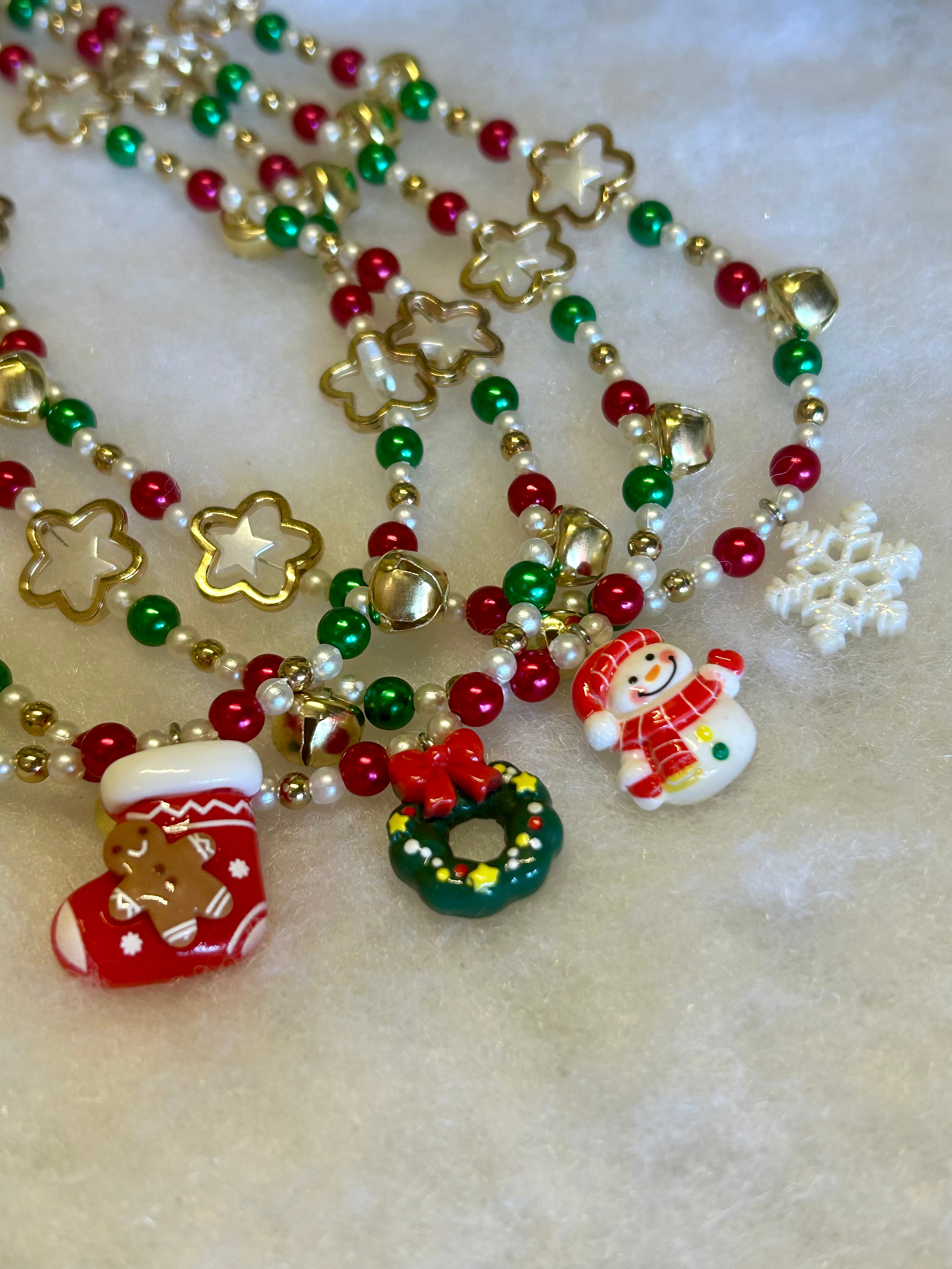 Festive Christmas Charm Necklace