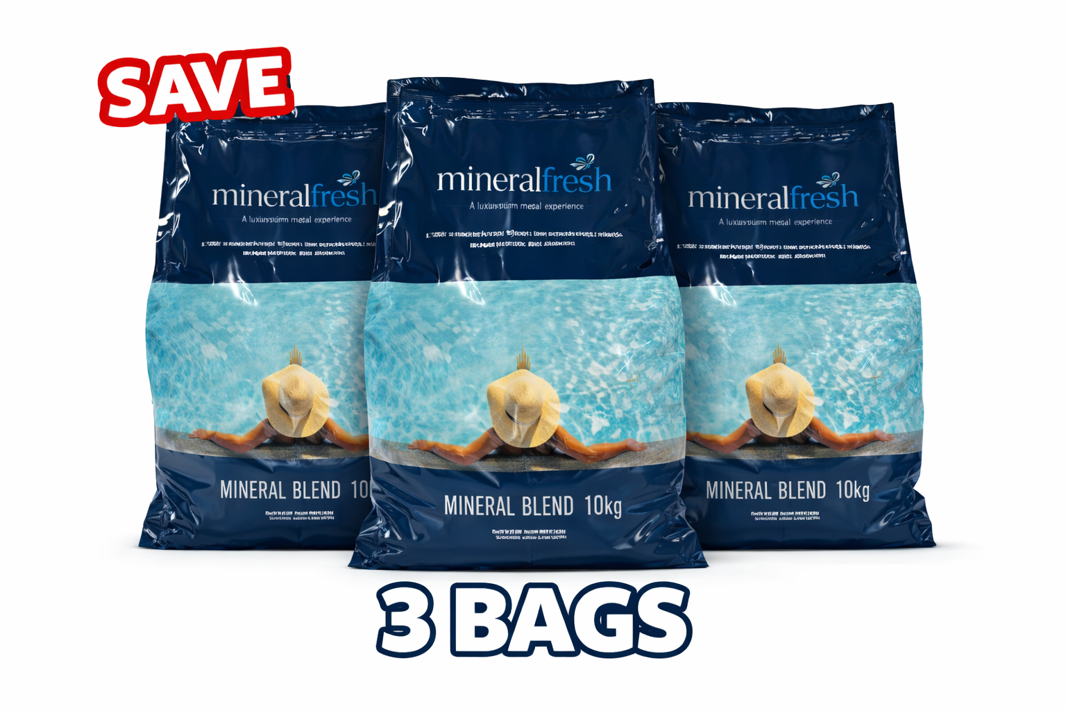MineralFresh Magnesium Pool Mineral Blend 10kg - 3 Pack