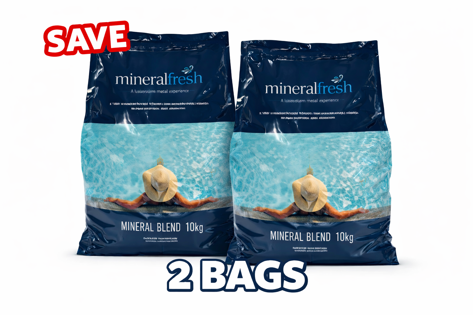 MineralFresh Magnesium Pool Mineral Blend 10kg - 2 Pack