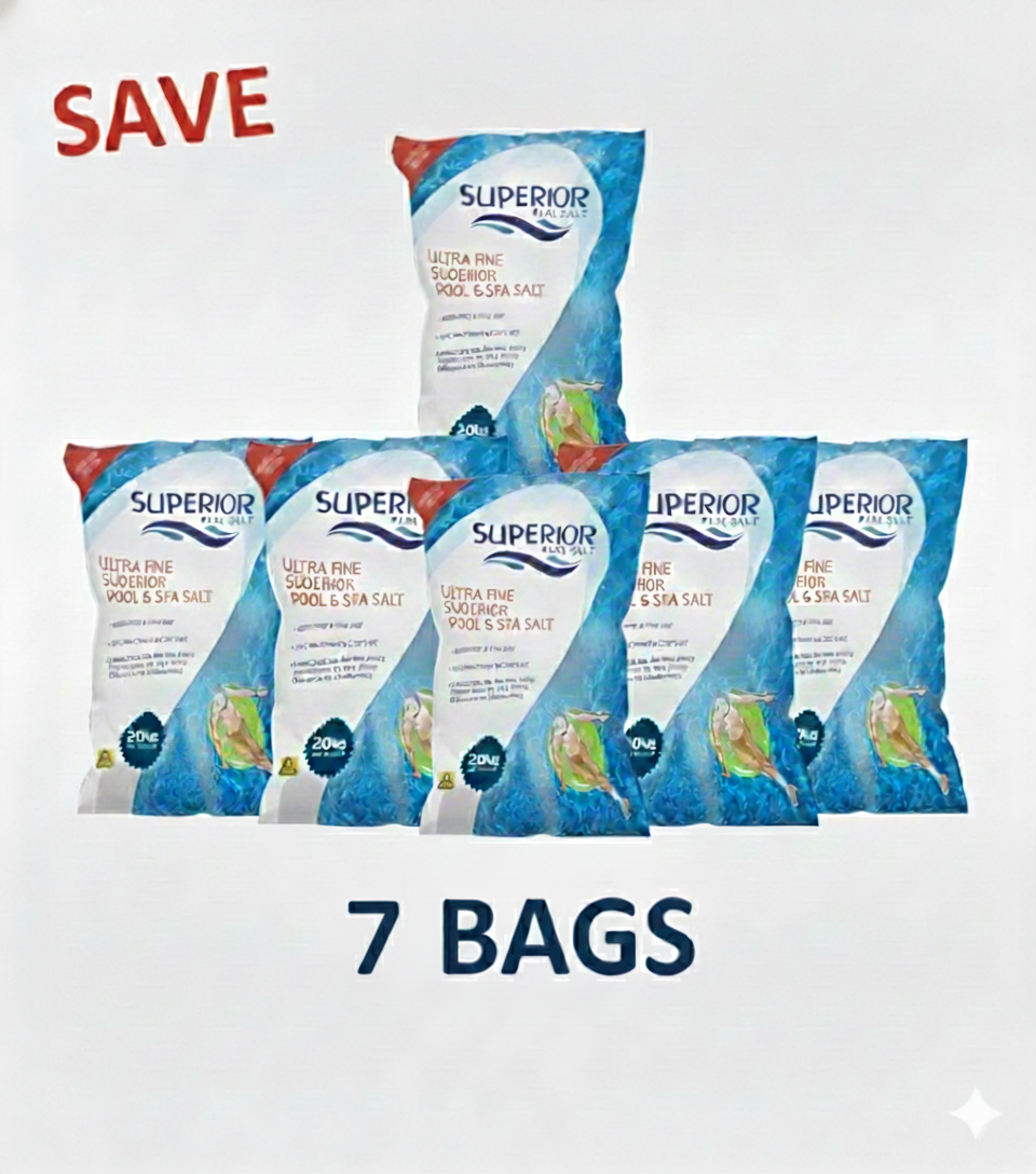 Superior Ultra Fine  Pool Salt 20kg  - 7 bags