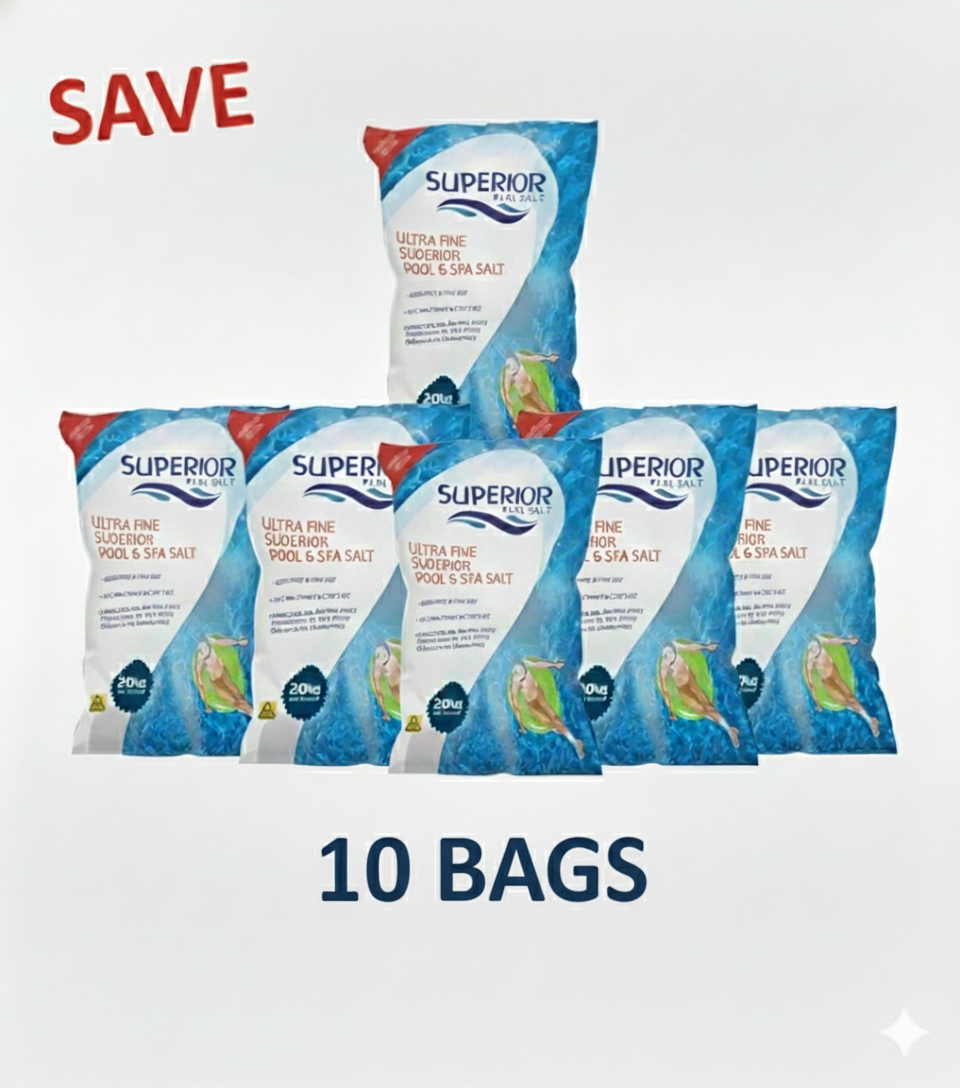 Superior Ultra Fine Pool Salt 20kg - 10 bags