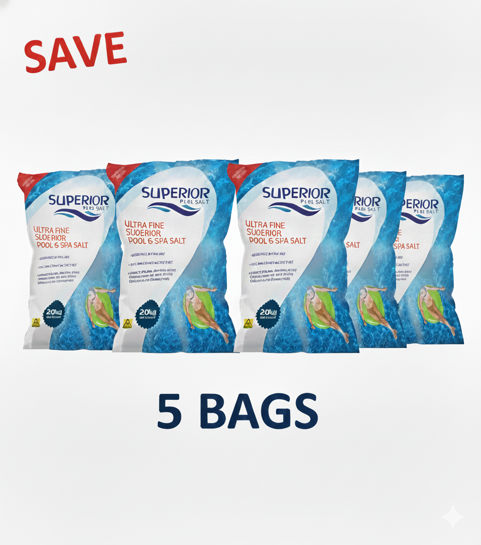 Superior Ultra Fine Pool Salt 20kg  - 5 Bags
